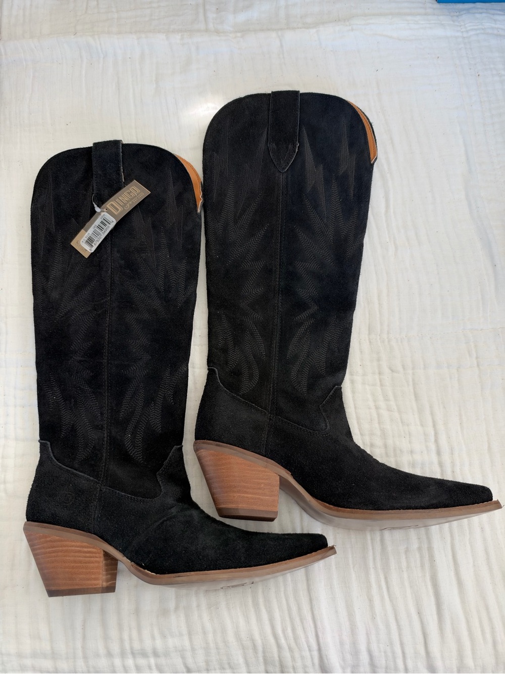 NWT Dingo Women's Thunder Road Suede Leather Boots Snip Toe Size 7
